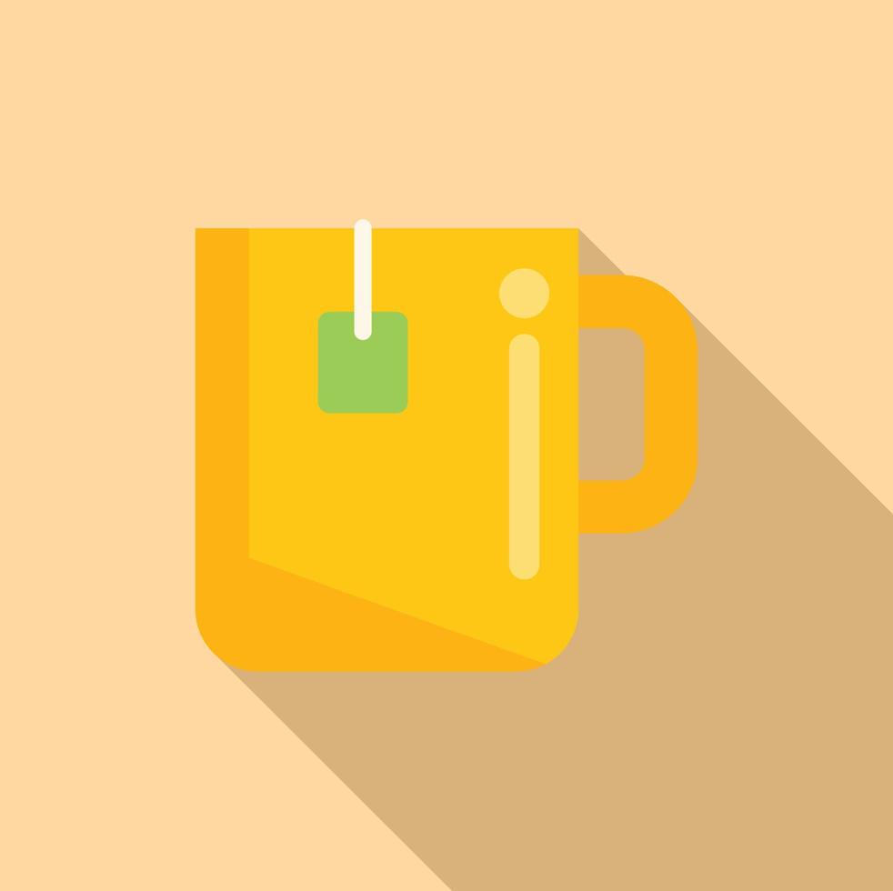 vector plano de icono de soporte de taza de té. servicio de oficina