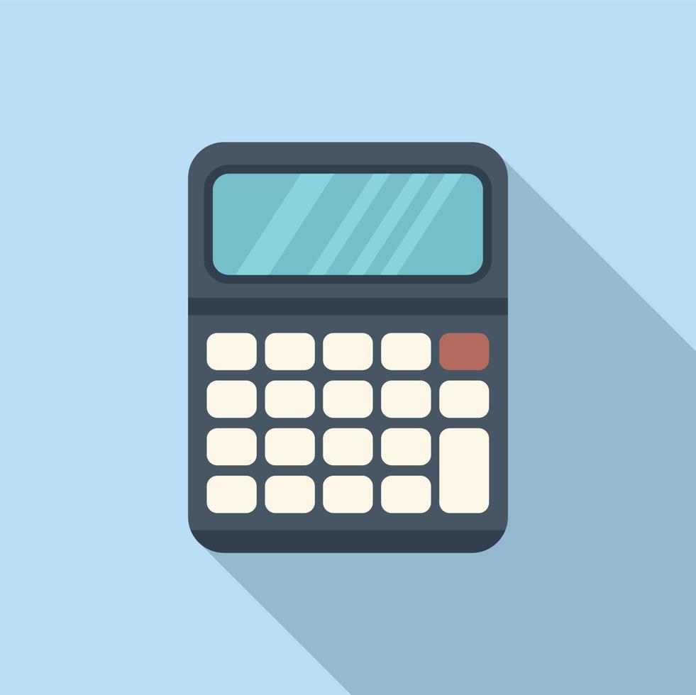 Calculator help icon flat vector. Office service vector