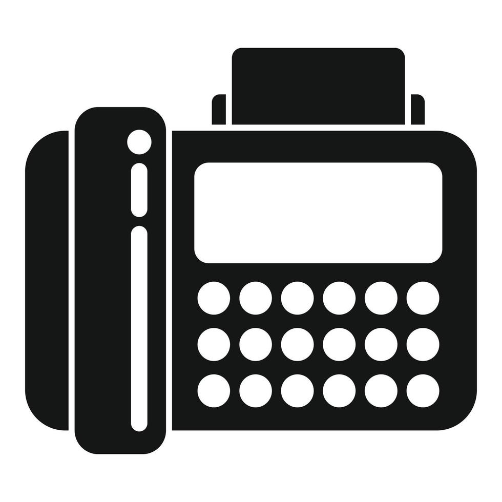 Fax phone icon simple vector. Service support vector