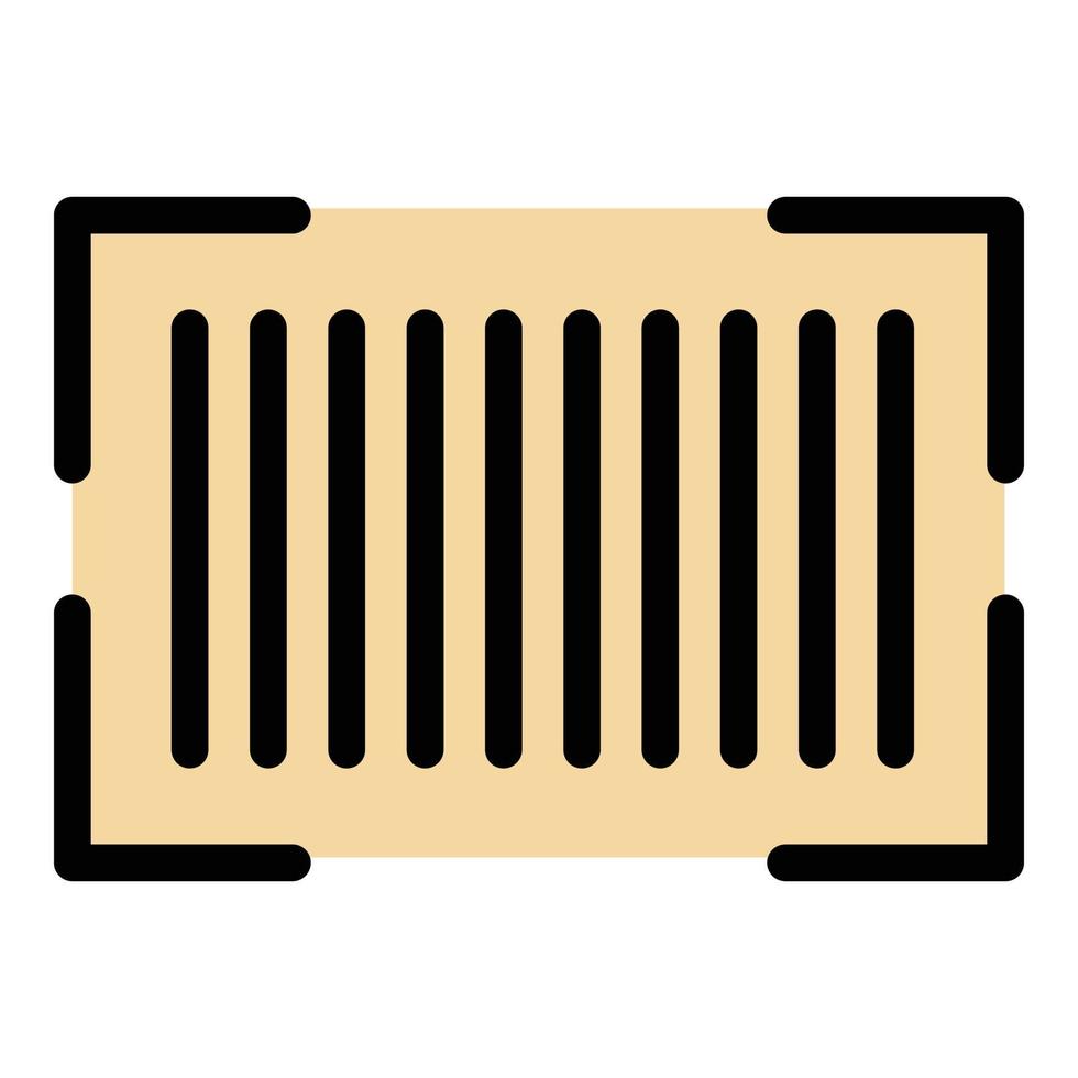 Scan barcode icon color outline vector
