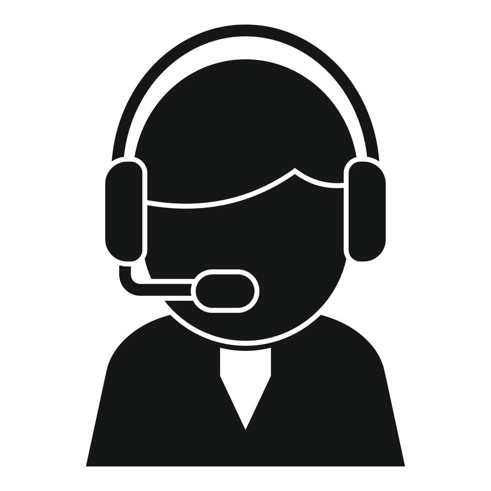 Call center icon simple vector. Office service vector