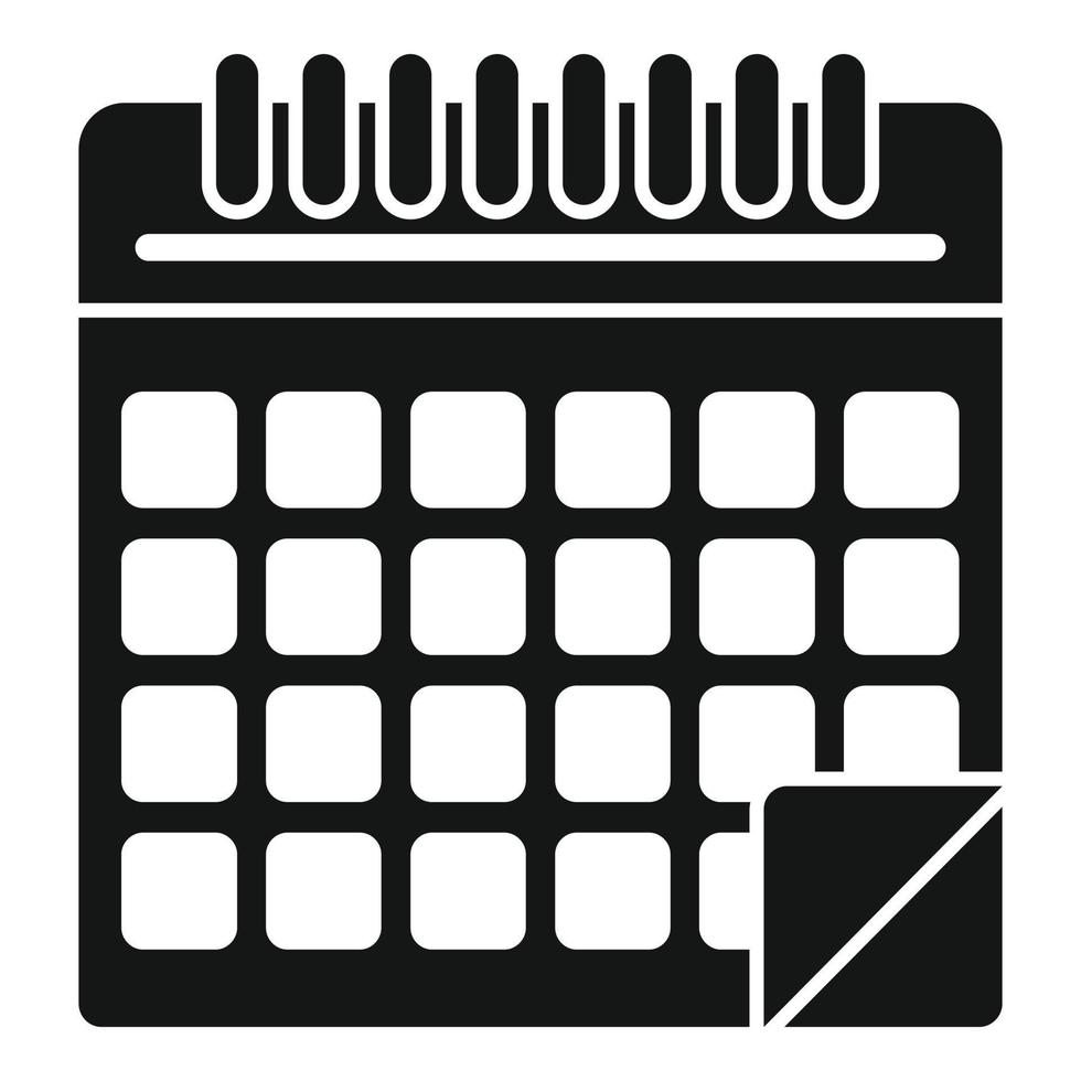 icono de datos de calendario vector simple. hora de trabajar