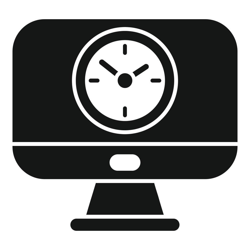 monitor reloj icono simple vector. proyecto de trabajo vector