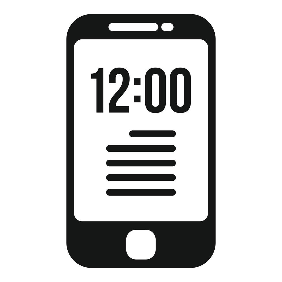 Phone time icon simple vector. Work control vector