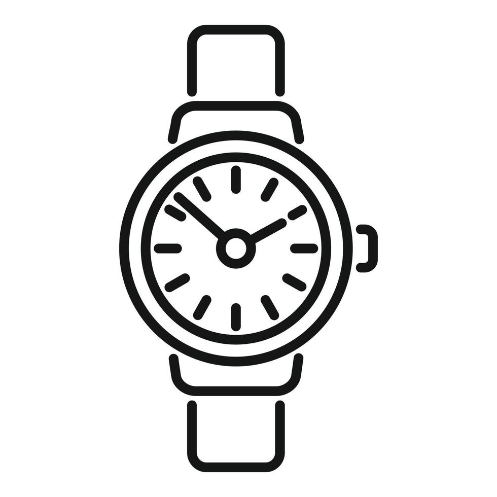 vector de contorno de icono de reloj. proyecto de trabajo