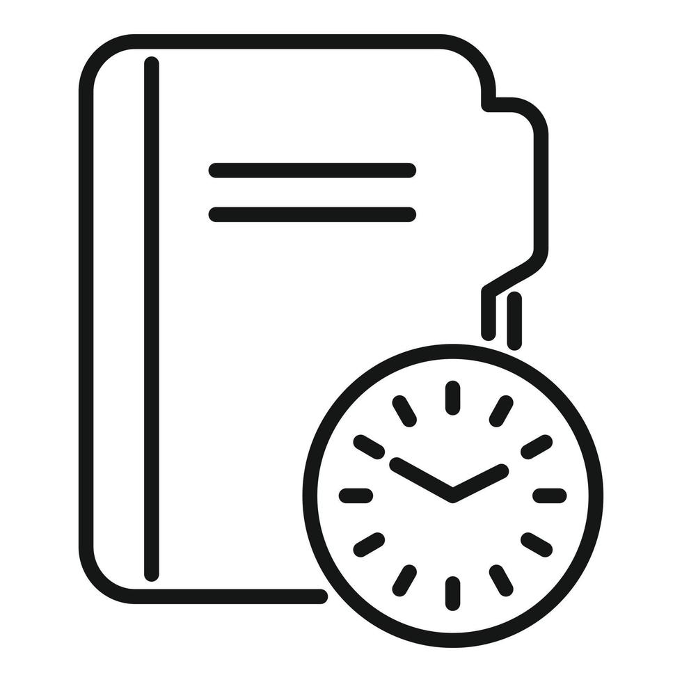 Folder task icon outline vector. Work project vector