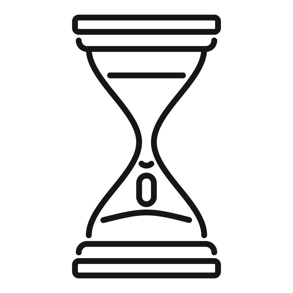 vector de contorno de icono de reloj de arena. proyecto de reloj