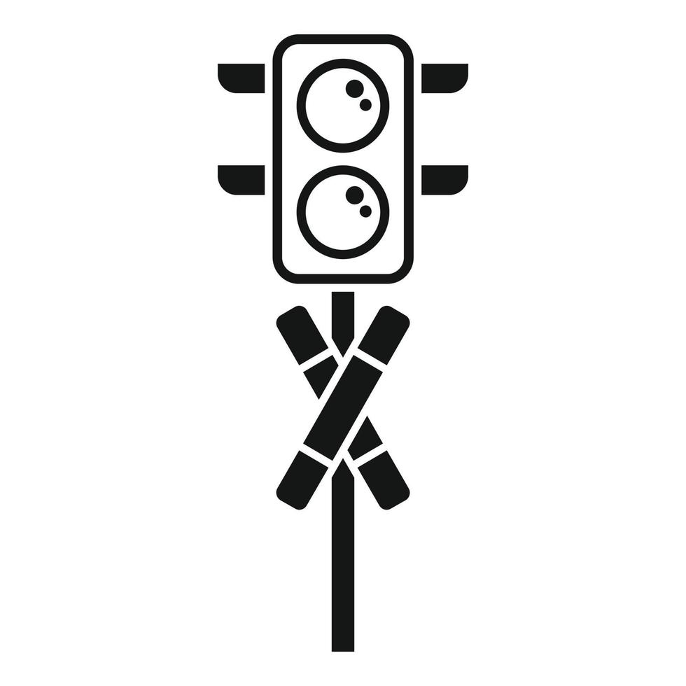 Border rail icon simple vector. Stop traffic vector