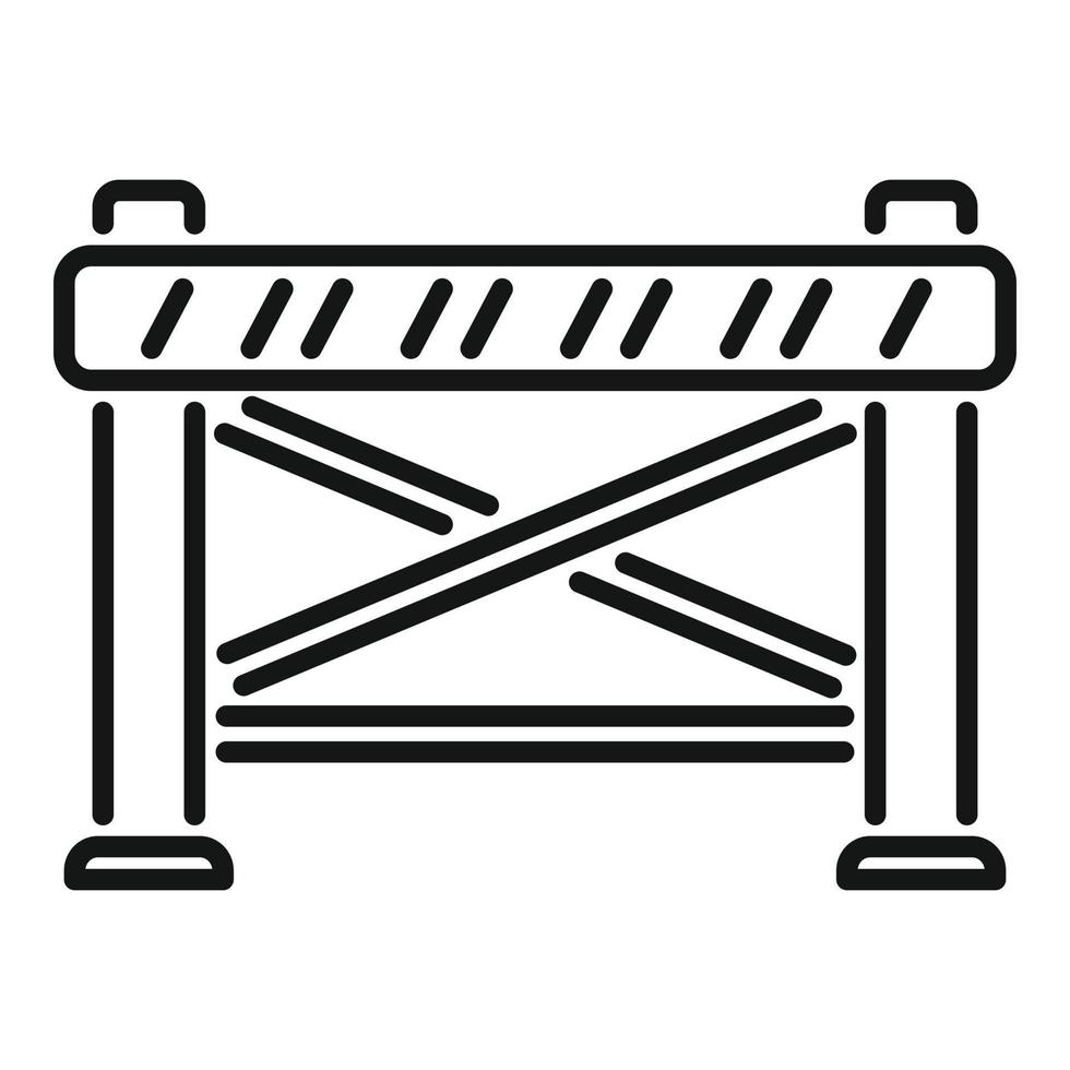 Barrier icon outline vector. Sign railway vector