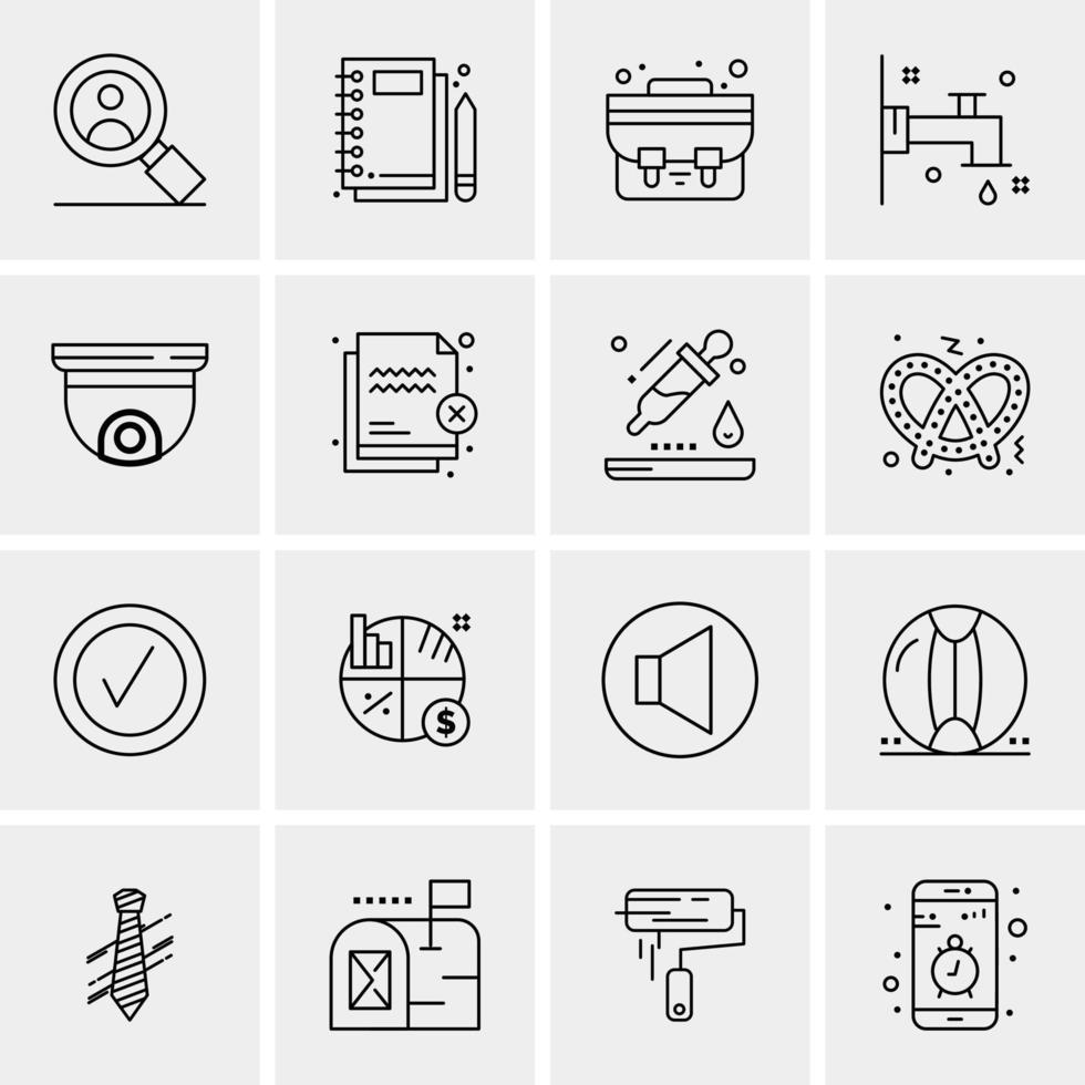 16 Universal Business Icons Vector Creative Icon Illustration to use in web and Mobile Related project