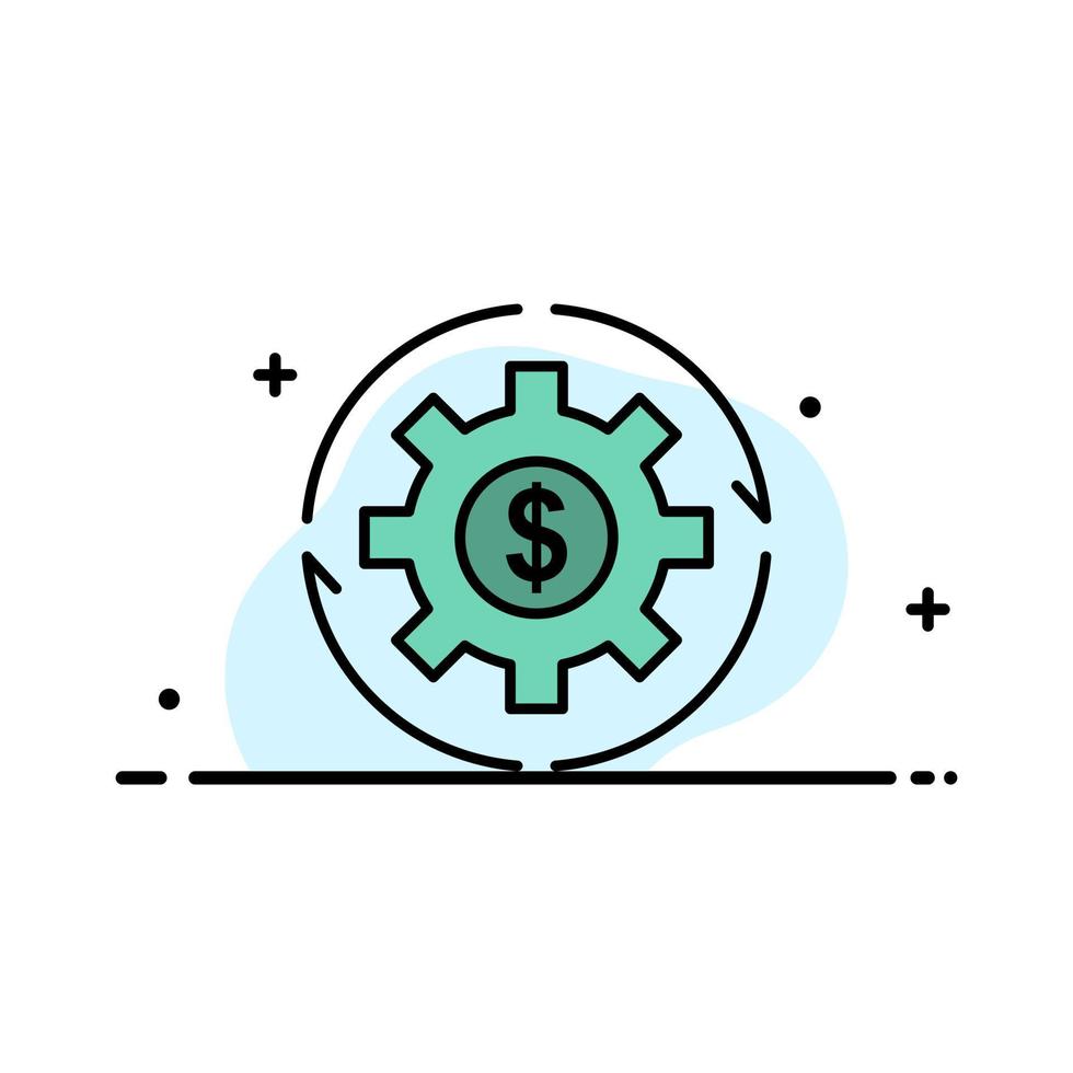 Revenue Capital Earnings Make Making Money Profit  Business Flat Line Filled Icon Vector Banner Template