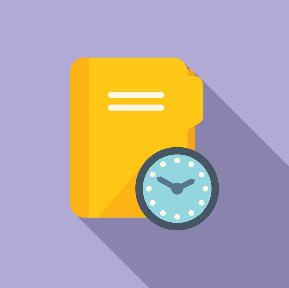 Folder task icon flat vector. Work project vector