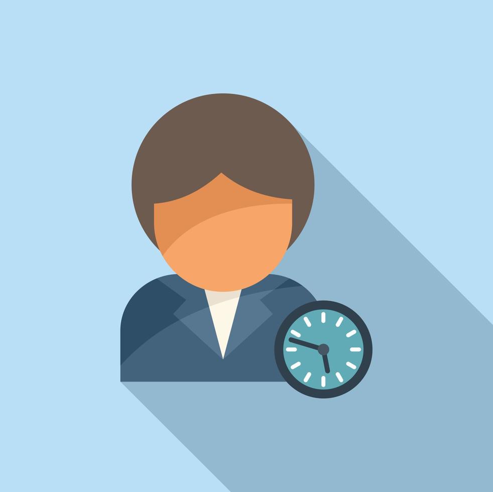 Manager time work icon flat vector. Project control vector