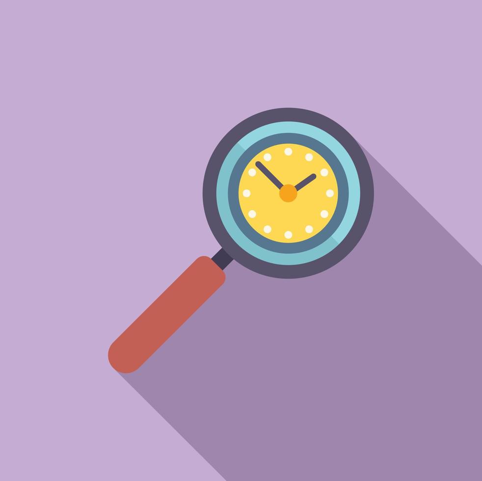 Time search control icon flat vector. Work project vector