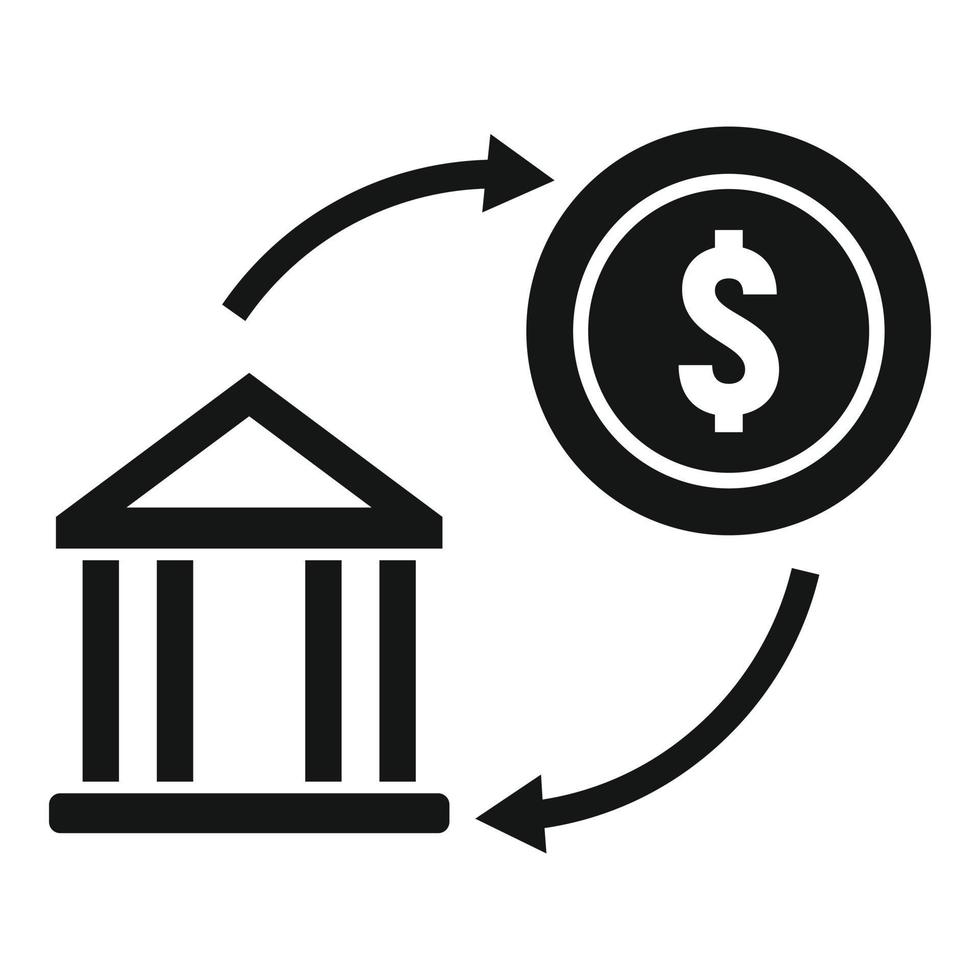 Bank transfer icon simple vector. Money send vector