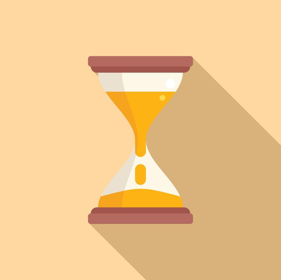 Hourglass icon flat vector. Clock project vector