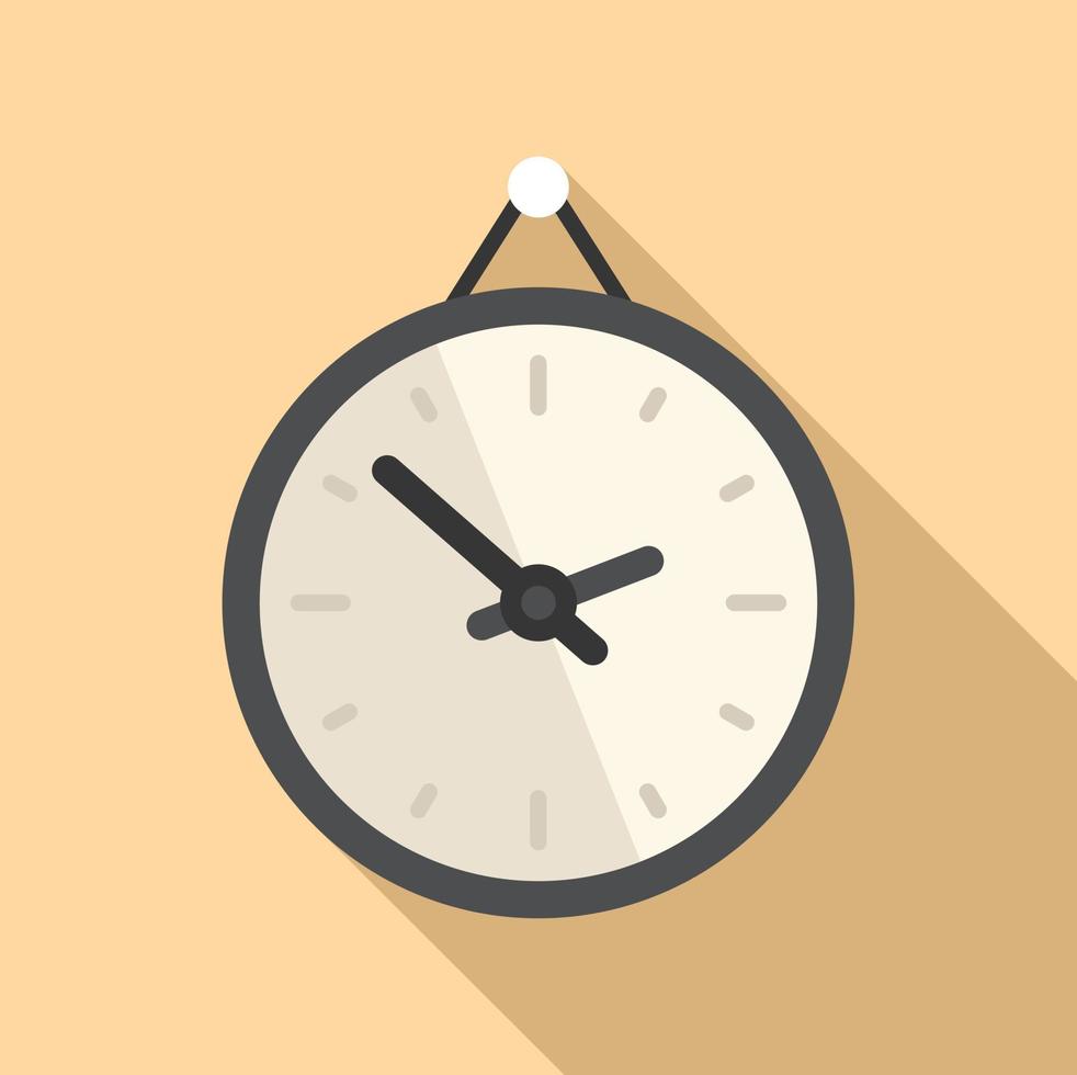 Wall clock icon flat vector. Business time vector