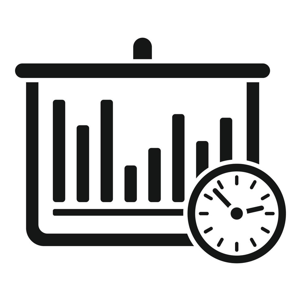 Banner timer icon simple vector. Clock project vector