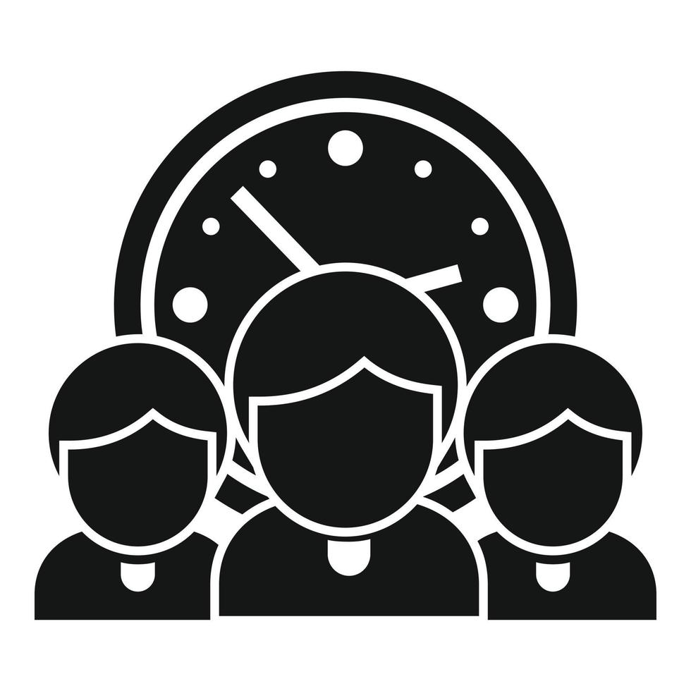 vector simple de icono de gestión de tiempo de personas. proyecto de negocio