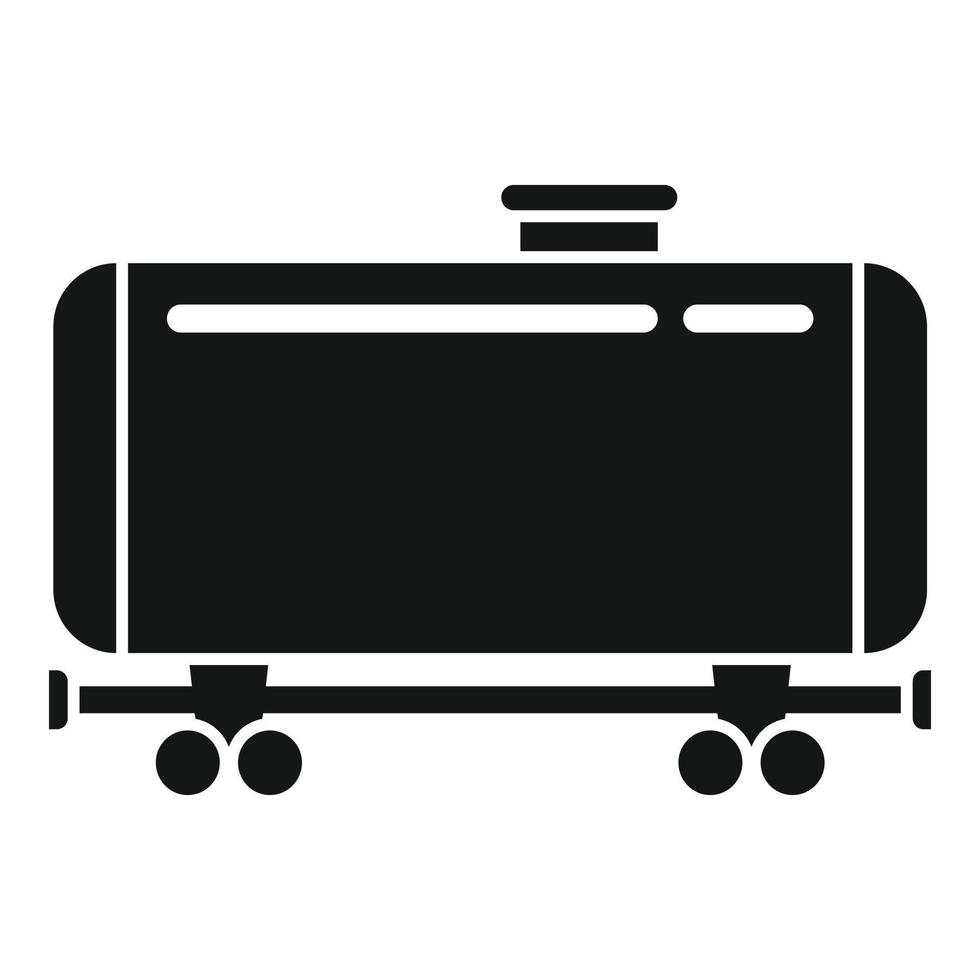 vector simple del icono del vagón del tanque de combustible. pasajero de la ciudad