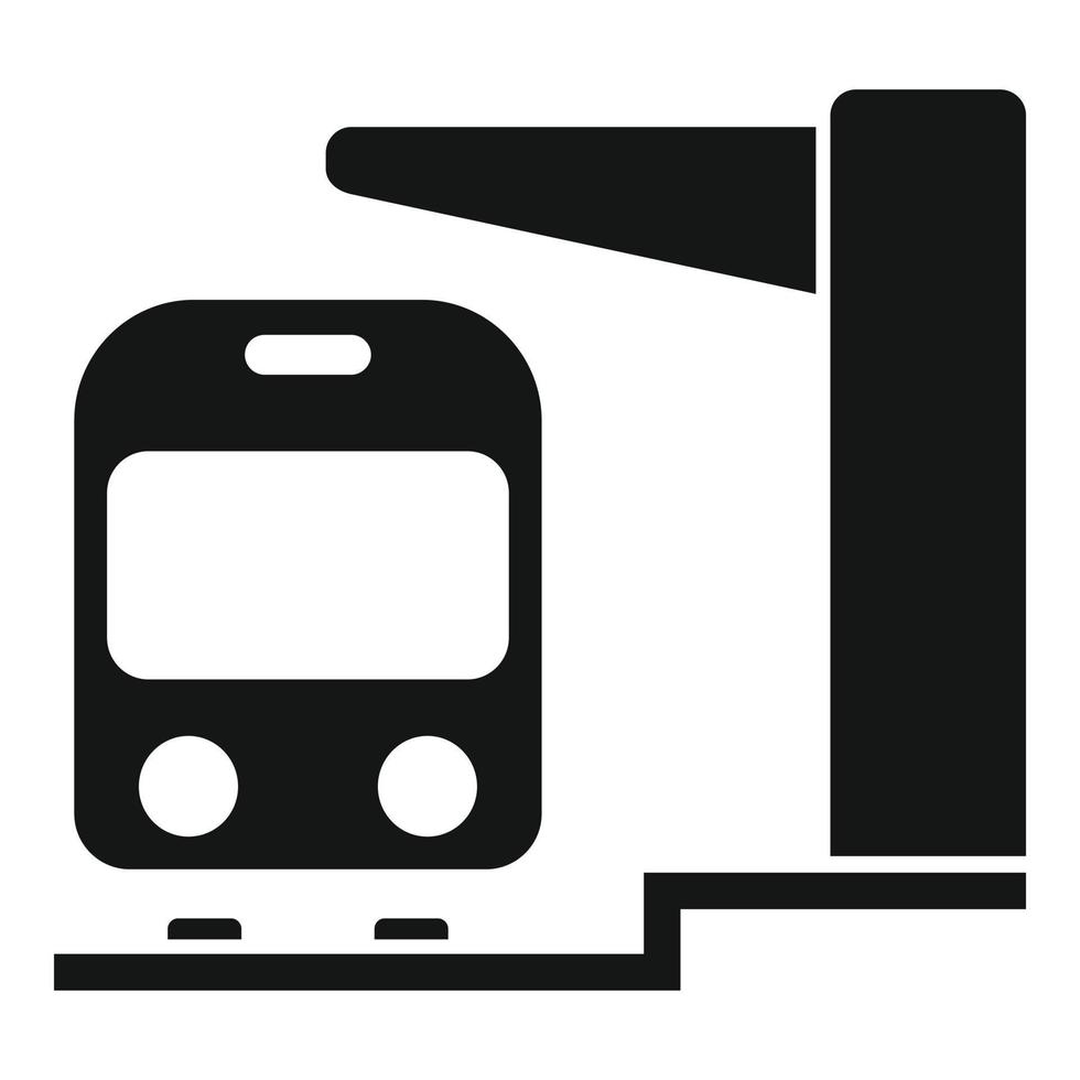 City station icon simple vector. Waiting public vector