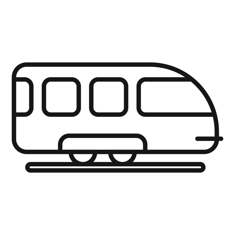 vector de contorno de icono de tren de velocidad. plataforma de la ciudad