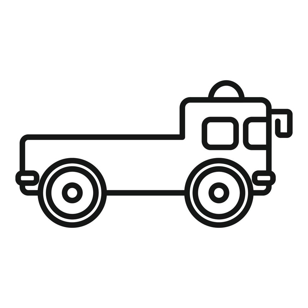 Airport truck icon outline vector. Ground support vector