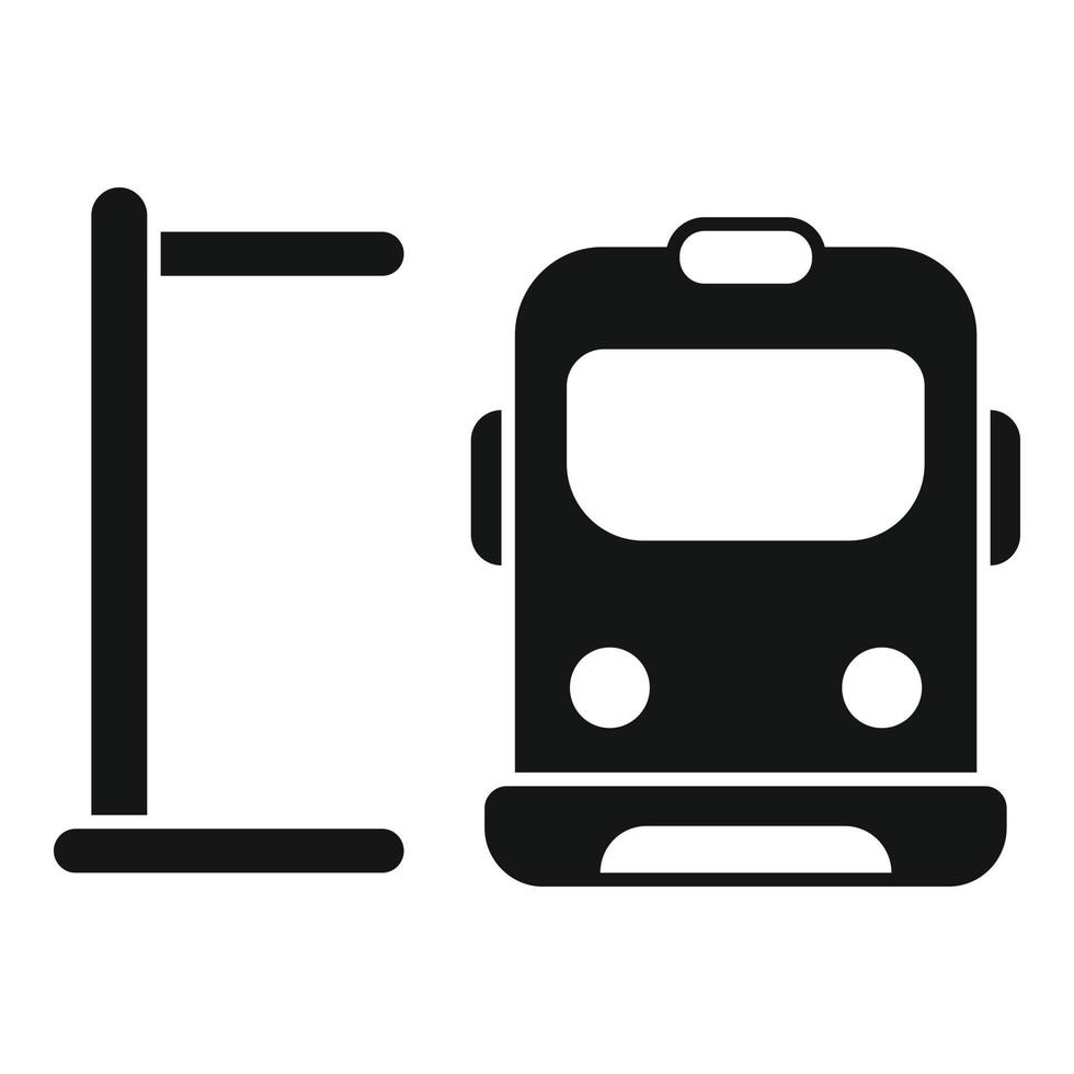 vector simple del icono de la estación de tren. plataforma ferroviaria