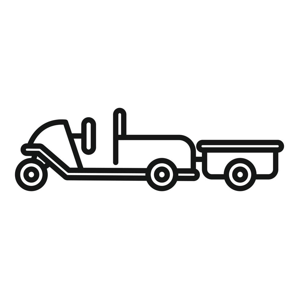 Cargo car icon outline vector. Airport support vector