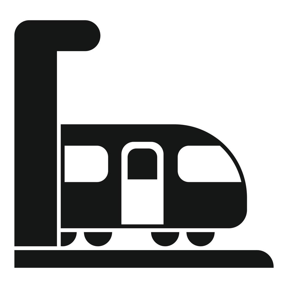 icono de conductor de tren vector simple. ciudad esperando