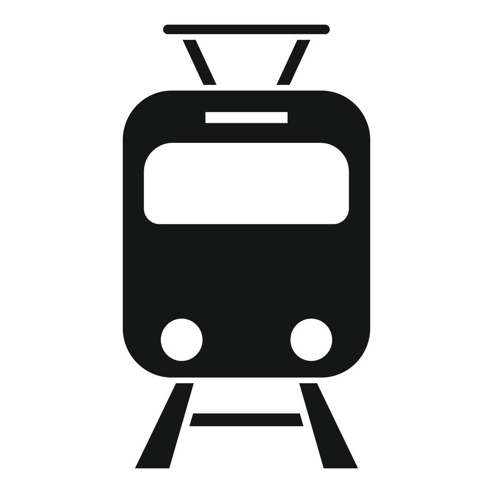 Metro train icon simple vector. City waiting vector