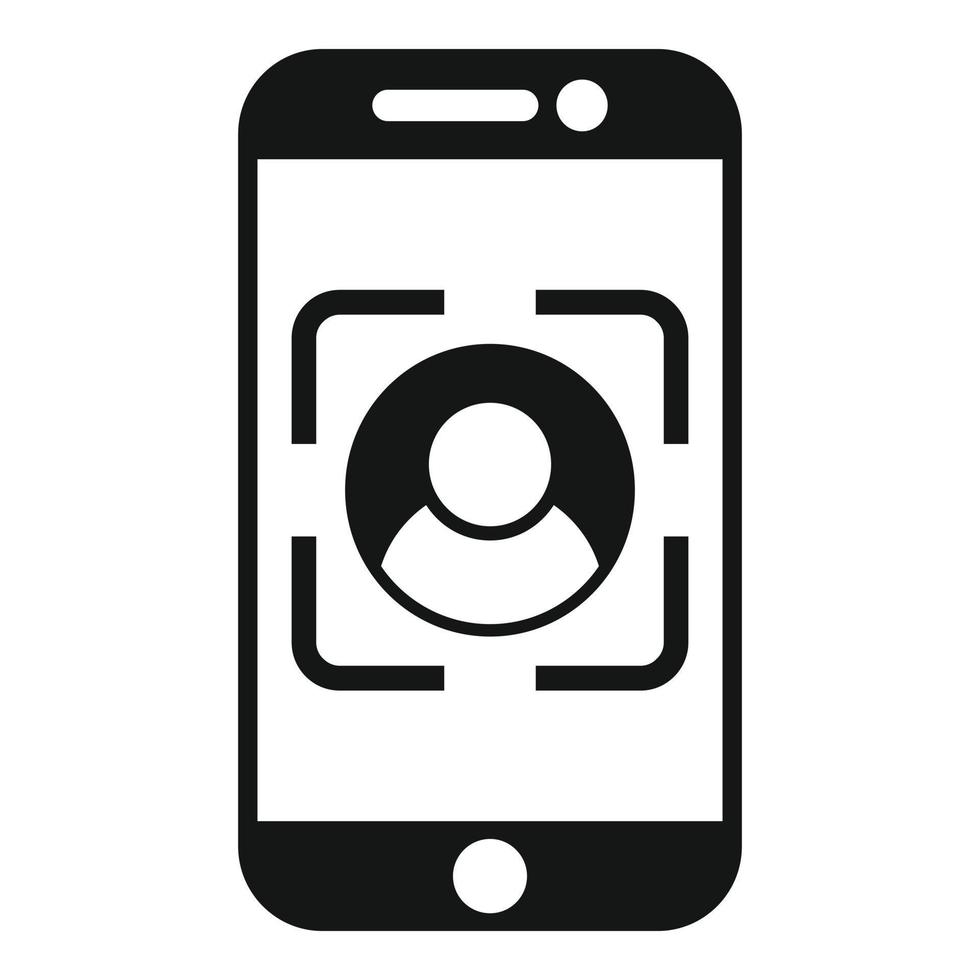 Smartphone audience icon simple vector. Target digital vector