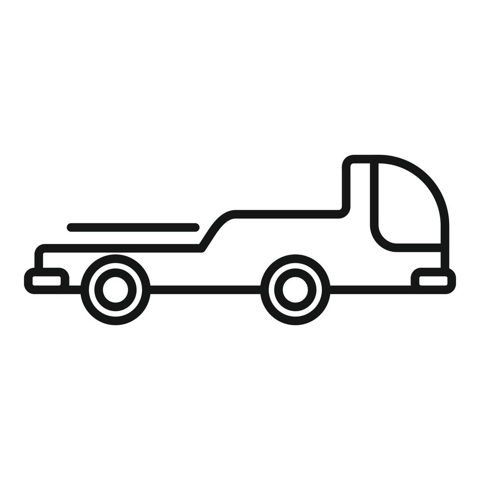 Airplane support truck icon outline vector. Ground airport vector