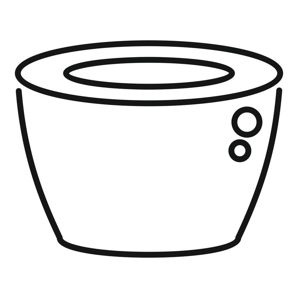 vector de contorno de icono de cápsula de sabor. café expreso