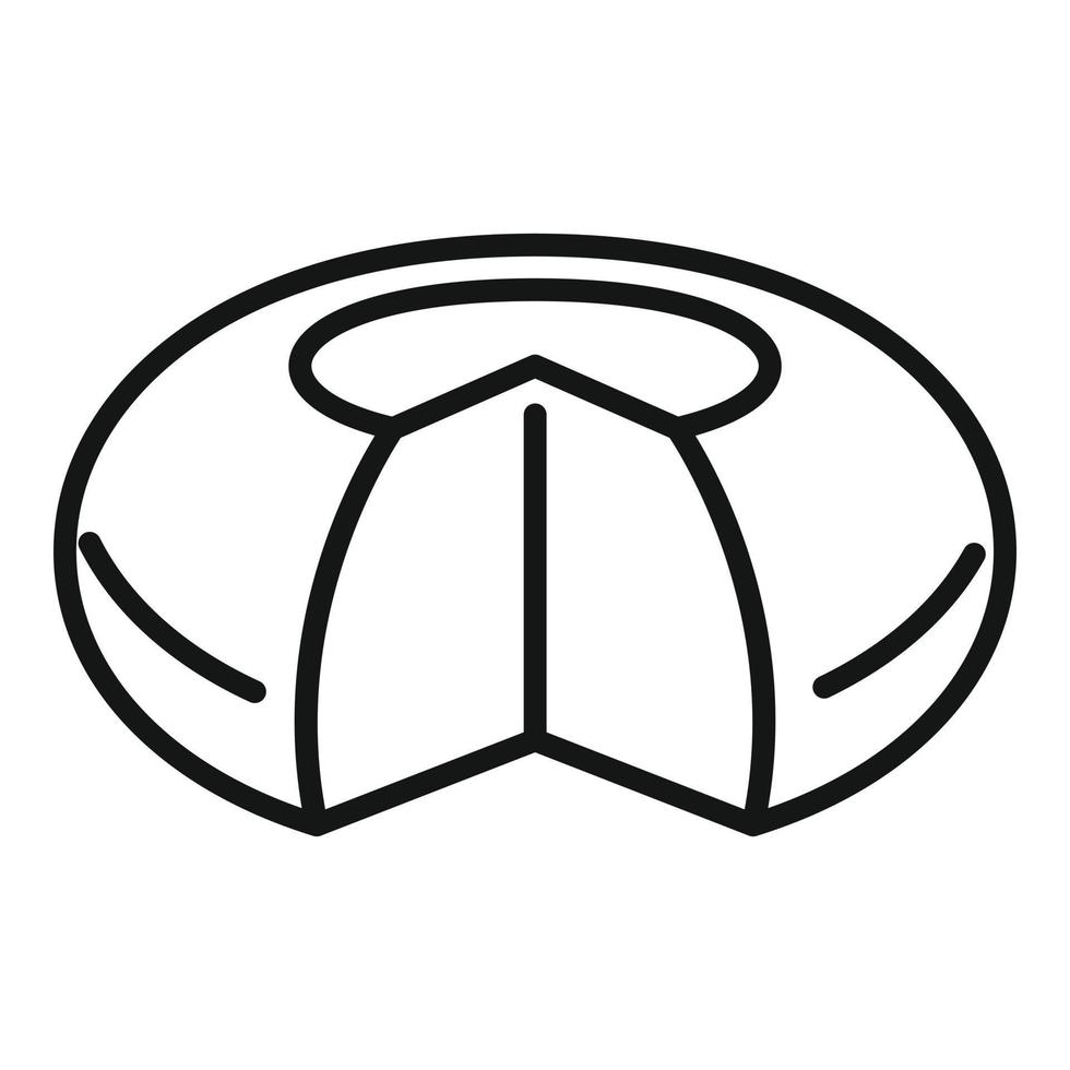 Cheese wheel icon outline vector. Factory food vector