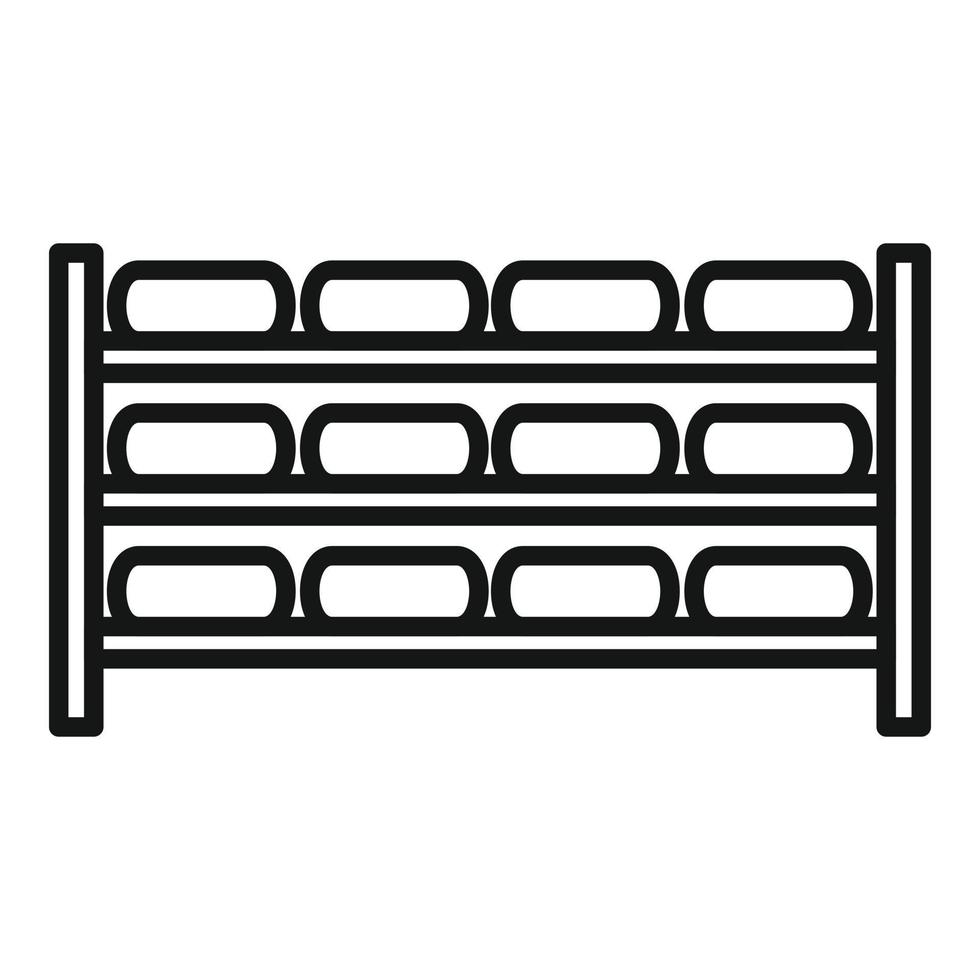 Cheese rack icon outline vector. Milk food vector