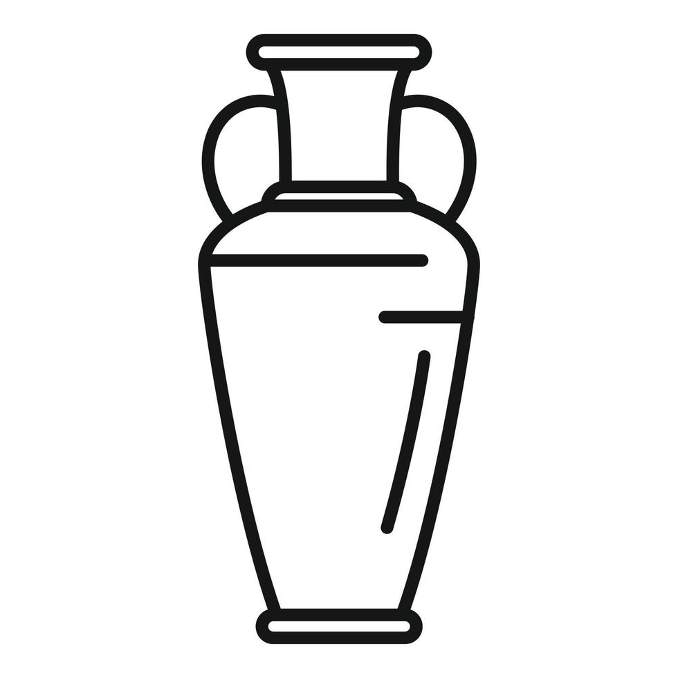 Earthenware amphora icon outline vector. Ancient vase vector