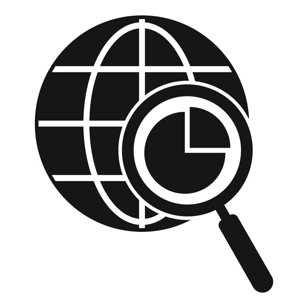 vector simple del icono del mercado global. segmento objetivo