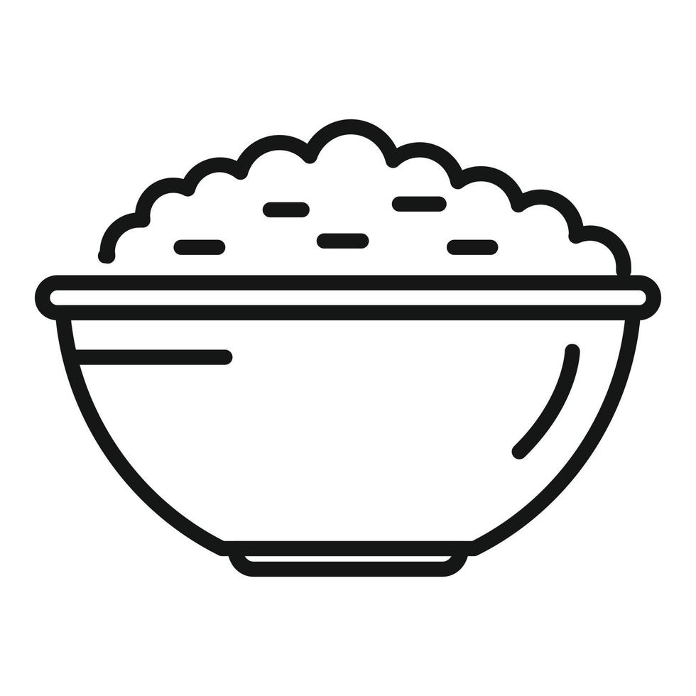 Milk cream bowl icon outline vector. Food production vector