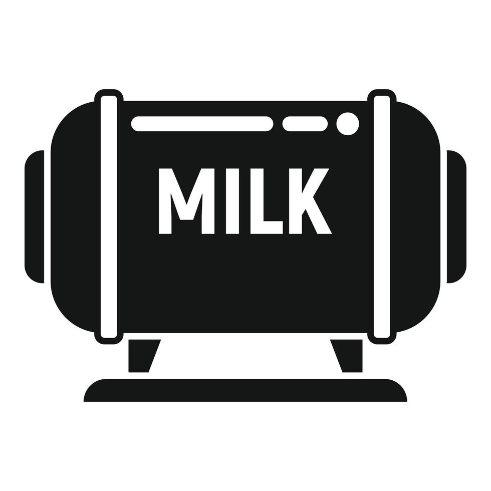 vector simple del icono del tanque de leche. la producción de alimentos