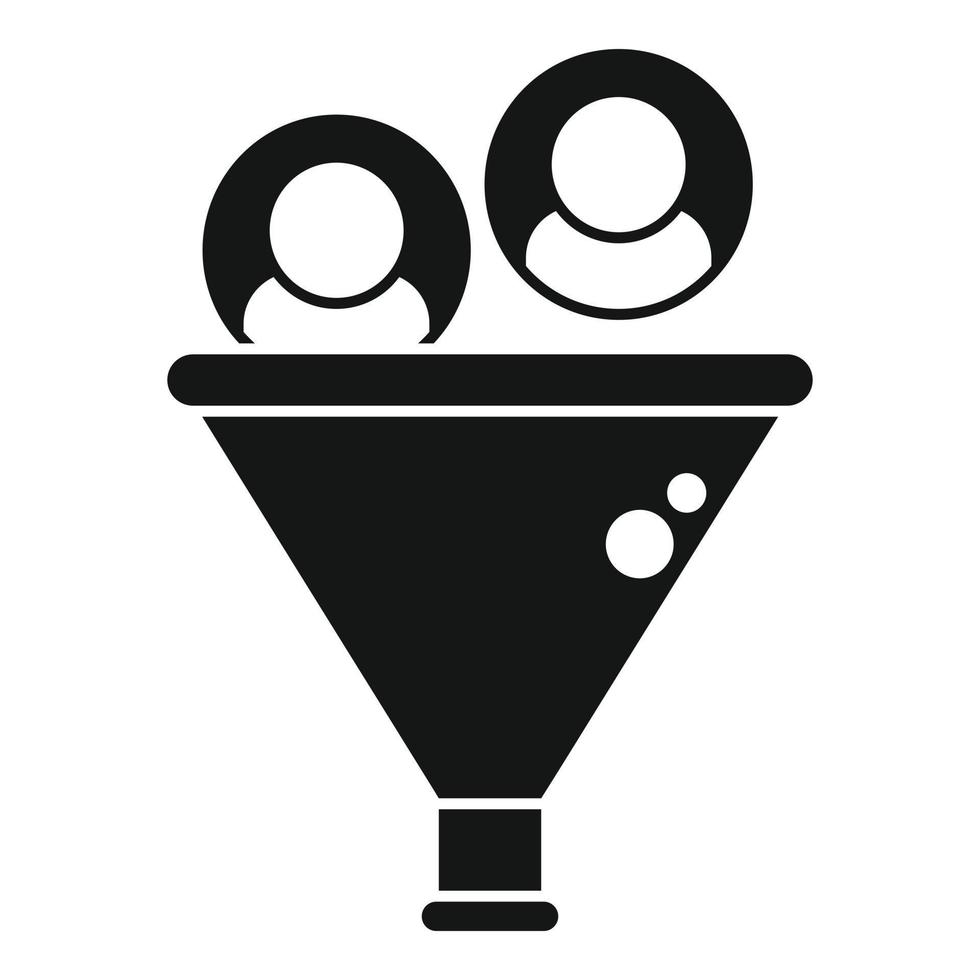Market funnel icon simple vector. Customer target vector