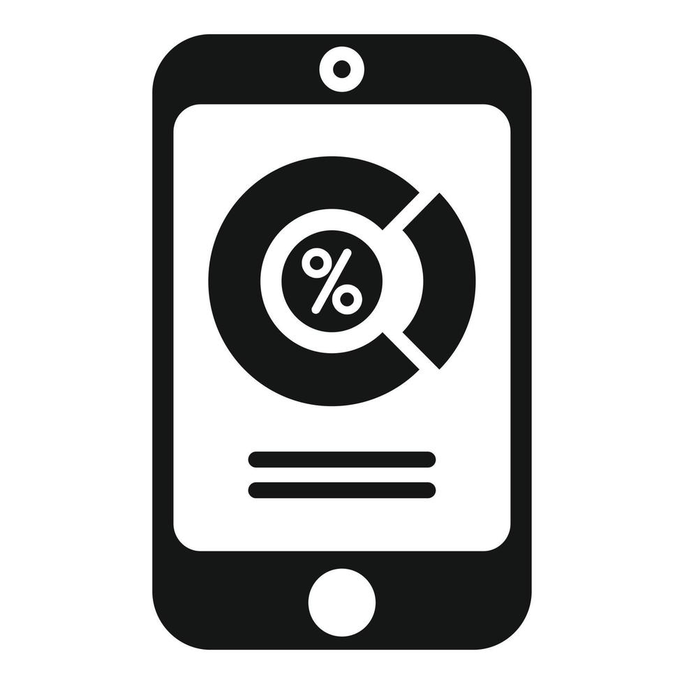 Phone market segmentation icon simple vector. Segment target vector