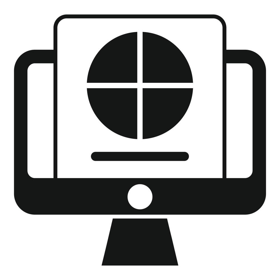 Segment chart icon simple vector. Market target vector