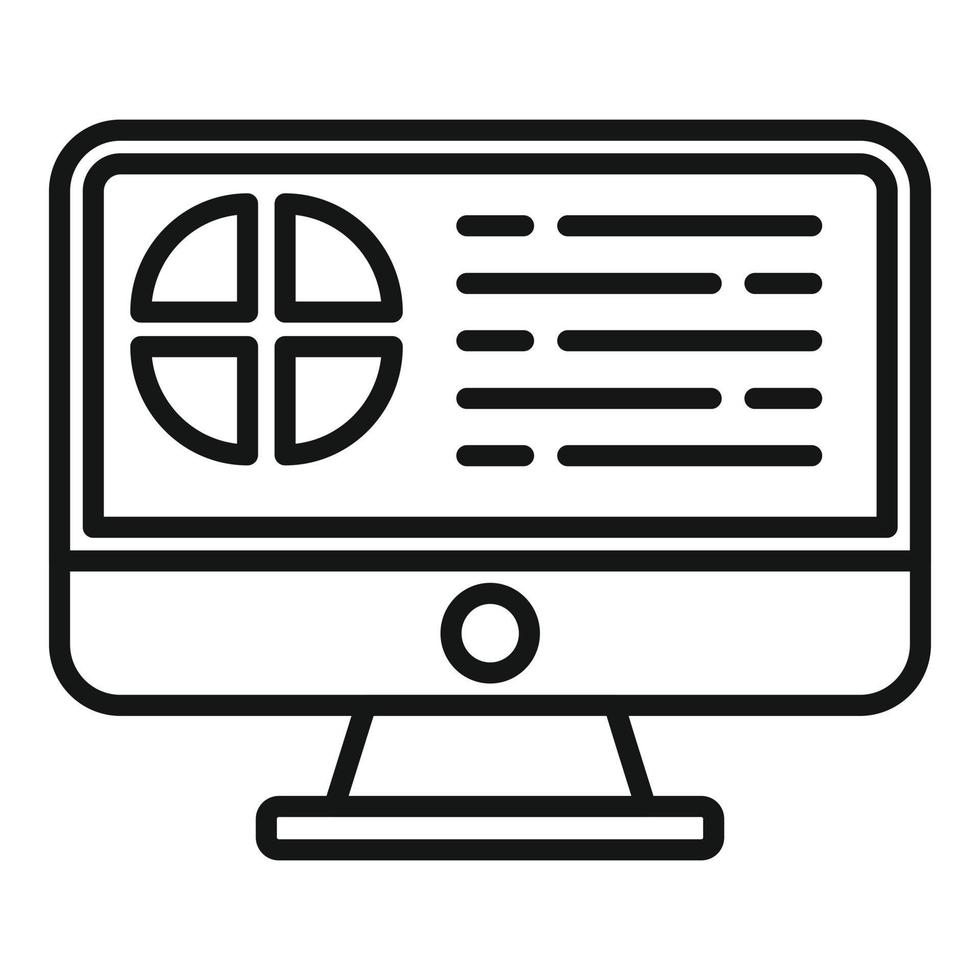 Market segmentation icon outline vector. Segment target vector