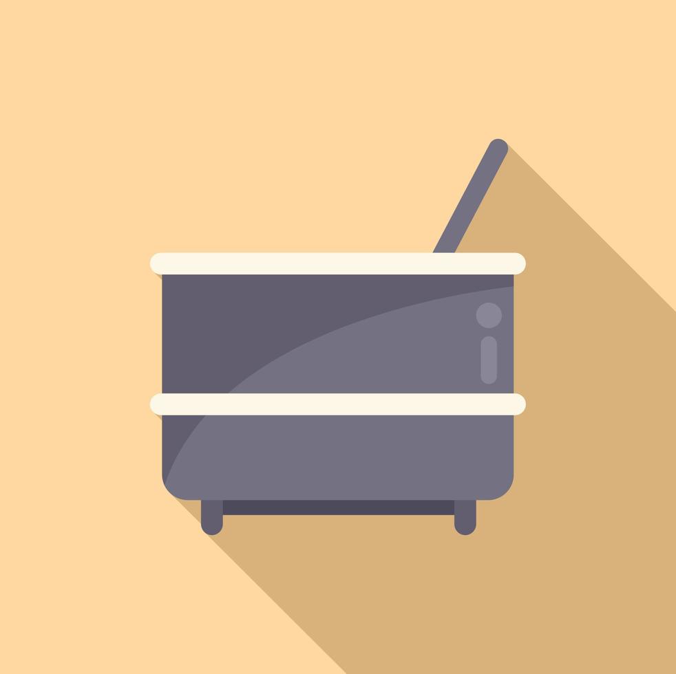 Milk pot factory icon flat vector. Cheese production vector