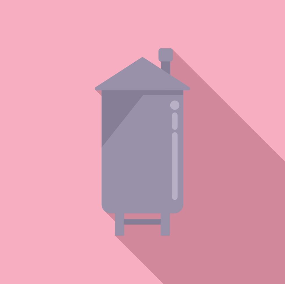 Factory icon flat vector. Cheese production vector