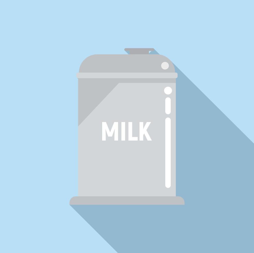 Milk pot icon flat vector. Cheese production vector