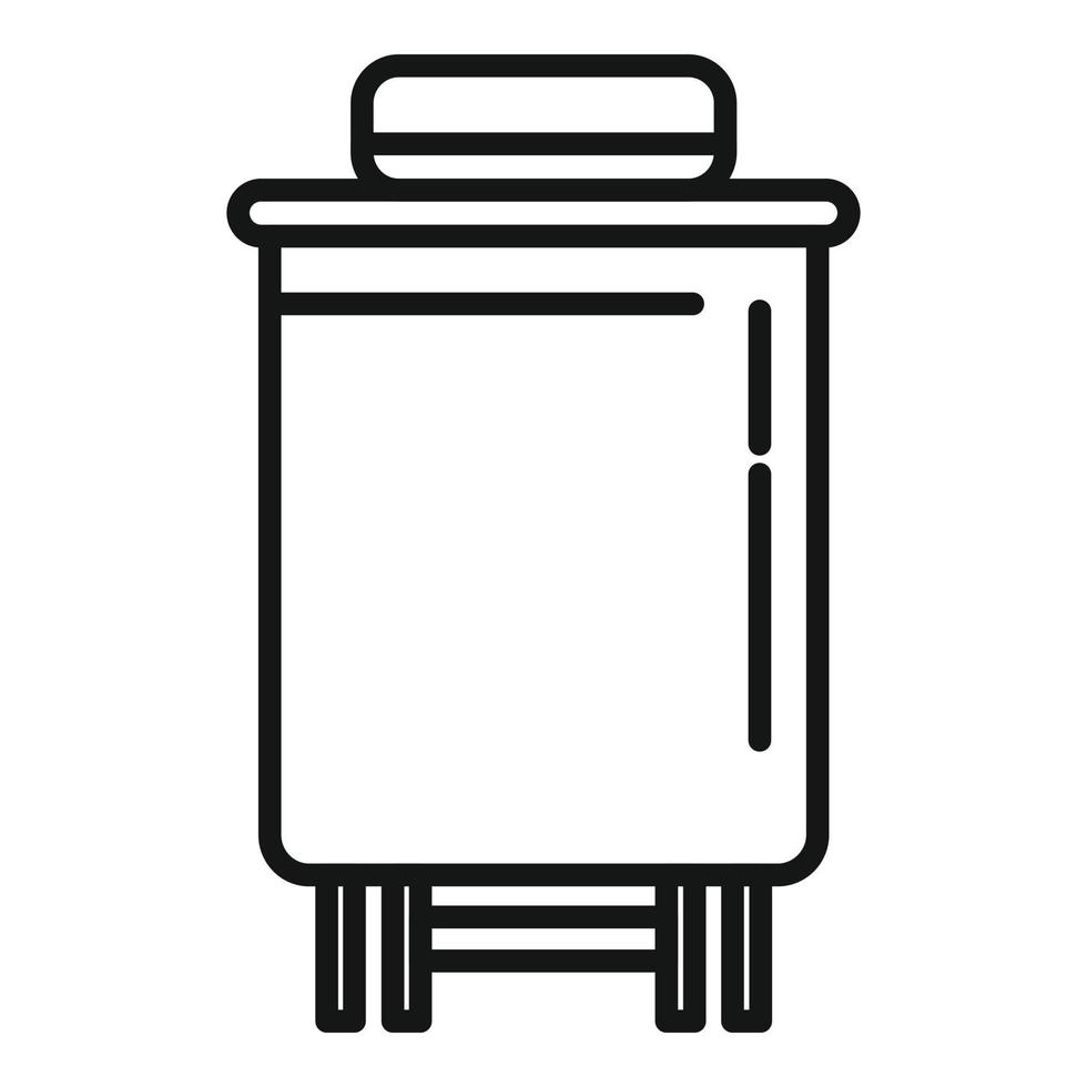 Bucket product icon outline vector. Milk production vector