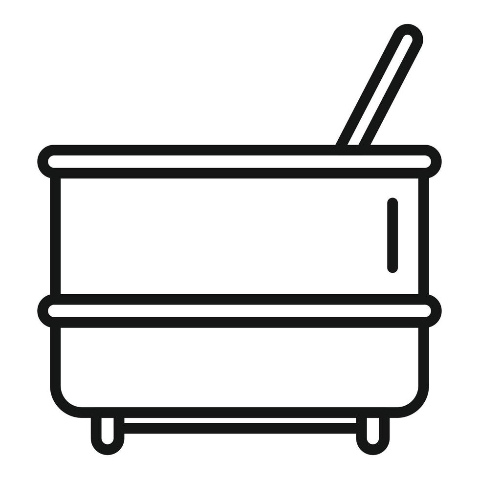 Milk pot factory icon outline vector. Cheese production vector