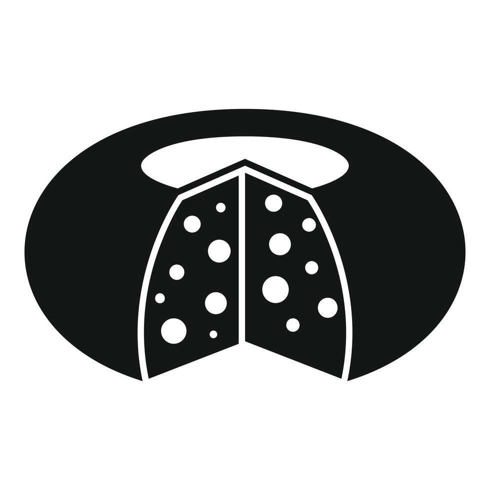 Cheese wheel icon simple vector. Factory food vector
